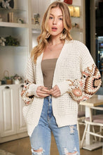 Load image into Gallery viewer, Multi Color Sleeve Crochet Cardigan
