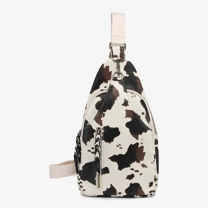 Jen & Co Nikki Crossbody Sling Bag - Cow