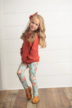 Load image into Gallery viewer, Kids Rust Pocket Ruffle Hoodie &amp; Leggings Set
