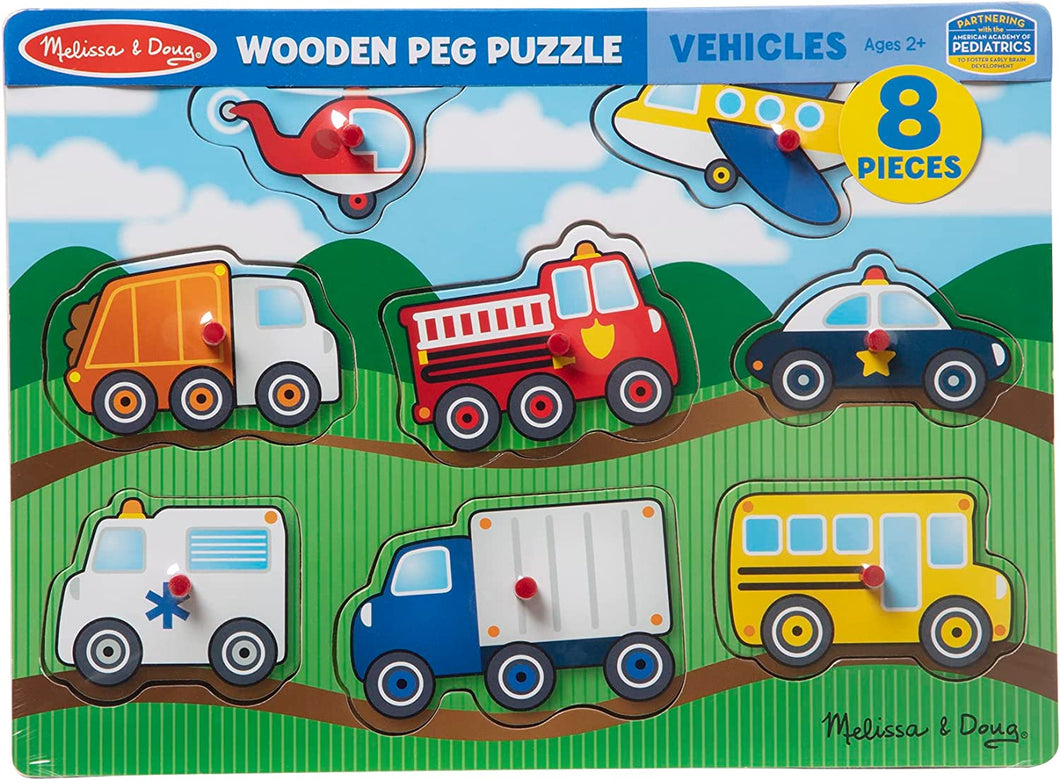 Vehicles Peg Puzzle - 8 Piece