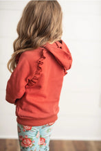 Load image into Gallery viewer, Kids Rust Pocket Ruffle Hoodie &amp; Leggings Set
