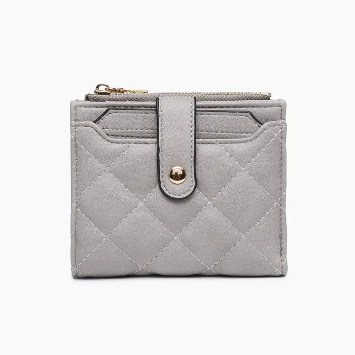 Jen & Co Melody Quilted Wallet - Grey