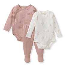 Load image into Gallery viewer, Wildflower 3 Piece Bodysuit &amp; Pant Set - Organic Rose
