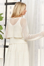 Load image into Gallery viewer, Two Piece Ivory Knit Button Down And Tank Top
