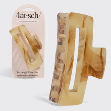 Load image into Gallery viewer, Recycled Plastic Jumbo Open Shape Claw Clip - Chocolate Marble
