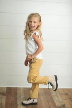 Load image into Gallery viewer, Youth Mustard Khaki Denim Cargo Jeans
