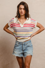Load image into Gallery viewer, Colorful Striped Knit Top
