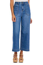 Load image into Gallery viewer, Mud Pie® Fritz Cropped Wide Leg Jeans
