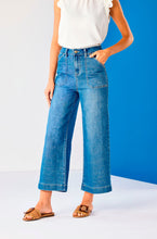 Load image into Gallery viewer, Mud Pie® Fritz Cropped Wide Leg Jeans
