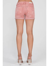 Load image into Gallery viewer, Miss Me® Mauve Mid-Rise All Over Leaf Print Denim Shorts
