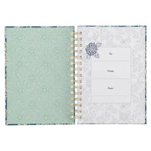 Load image into Gallery viewer, Spiral Bound Blue Floral New Mercies Journal
