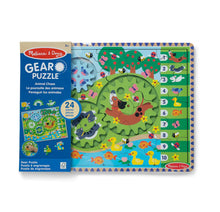 Load image into Gallery viewer, Animal Chase I-Spy Wooden Gear Puzzle
