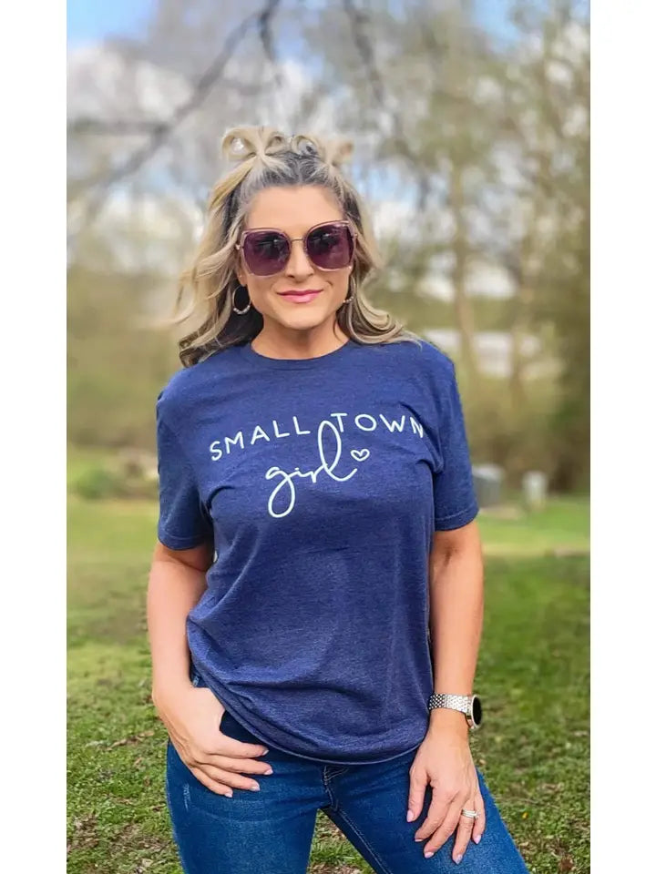 Small Town Girl Navy Everyday Graphic Tee