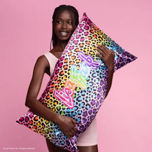 Load image into Gallery viewer, Lisa Frank X Kitsch Standard Satin Pillowcase - Rainbow Leopard
