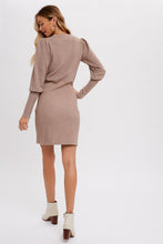 Load image into Gallery viewer, Puff Sleeves Sweater Dress
