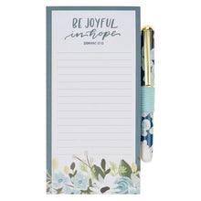 Load image into Gallery viewer, Magnetic Shopping List W/Pen - Be Joyful in Hope Rom 12:12
