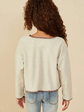 Load image into Gallery viewer, Girls Brushed Contrast Stitch Long Sleeve Knit T Shirt
