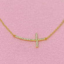 Load image into Gallery viewer, Shiny Side Cross Necklace
