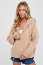 Load image into Gallery viewer, Sweater Zip-Up Hooded Jacket
