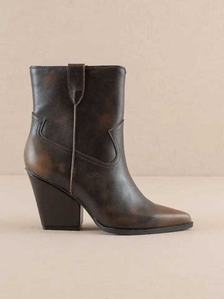 Oasis Society - The Brooks Coffee Two Toned Western Bootie