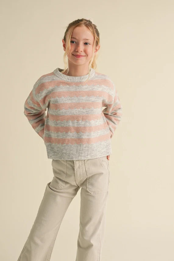 Youth Girls Crew Neck Sweater