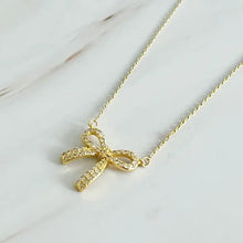 Load image into Gallery viewer, Simply Shine Bow Necklace
