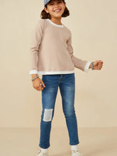 Load image into Gallery viewer, Girls Layered Look Ribbed Knit Top
