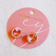 Load image into Gallery viewer, Glam Edge Sculpted Huggie Earrings
