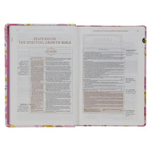 Load image into Gallery viewer, Pink Floral Spiritual Growth Bible - New Living Traslation
