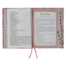 Load image into Gallery viewer, Pink Floral Spiritual Growth Bible - New Living Traslation
