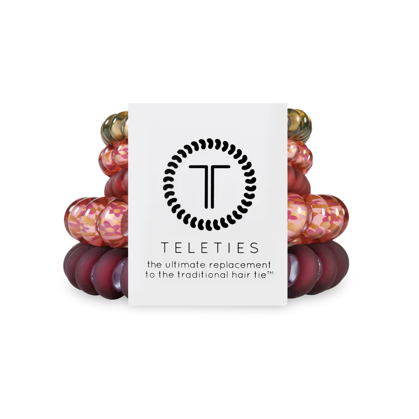 Teleties® Burgundy Bliss Mixed Hair Tie Pack