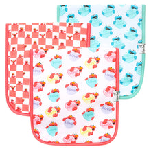 Load image into Gallery viewer, COPPER PEARL® Premium Burp Cloths - Elmo Heart Candies
