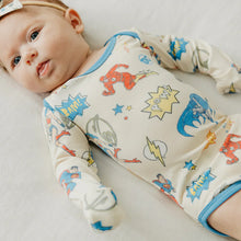 Load image into Gallery viewer, COPPER PEARL® Long Sleeve Bodysuit JUSTICE LEAGUE™
