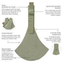 Load image into Gallery viewer, Copper Pearl Everyday Sling Carrier - Sage
