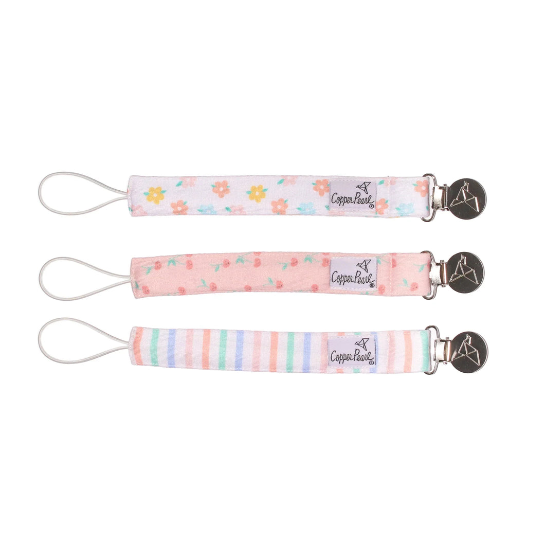 COPPER PEARL® Binky Clip Set CHEERY