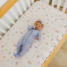 Load image into Gallery viewer, COPPER PEARL® Premium Crib Sheet ENCHANTED FRIENDS
