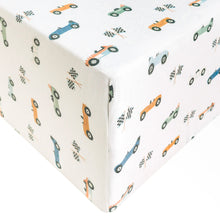 Load image into Gallery viewer, COPPER PEARL® Premium Crib Sheet SPEEDSTER
