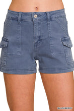Load image into Gallery viewer, Blackberry Utility Pocket Denim Shorts
