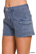 Load image into Gallery viewer, Blackberry Utility Pocket Denim Shorts
