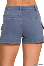 Load image into Gallery viewer, Blackberry Utility Pocket Denim Shorts
