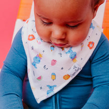 Load image into Gallery viewer, COPPER PEARL® Baby Bandana Bibs 4pk - Disney Stitch Dreamsicles
