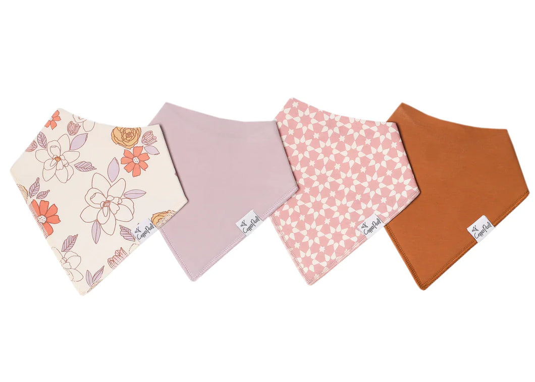 COPPER PEARL® Baby Bandana Bib Set 4pk FERRA