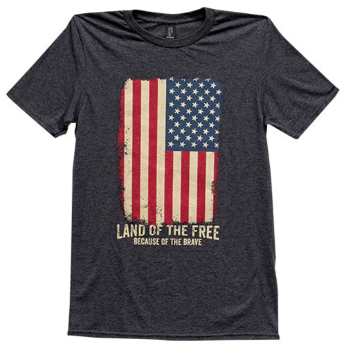 Land of the Free Distressed Flag Graphic Tee