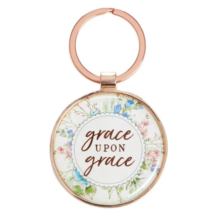 Rose Gold Scripture Keychain with Gift Tin