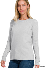 Load image into Gallery viewer, Cotton Crew Neck Long Sleeve Tee
