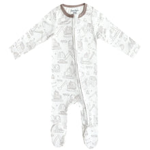 Load image into Gallery viewer, COPPER PEARL® Zip-Up Footie Pajama GAGE
