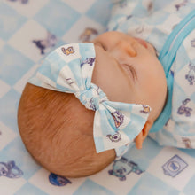 Load image into Gallery viewer, COPPER PEARL® Knit Headband Bow Monsters Inc. Medley
