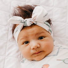 Load image into Gallery viewer, COPPER PEARL® Knit Headband Bow - Sesame Street Varsity Friends
