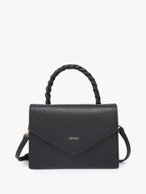 Load image into Gallery viewer, Jen &amp; Co Cairo Braided Flapover Crossbody/Clutch
