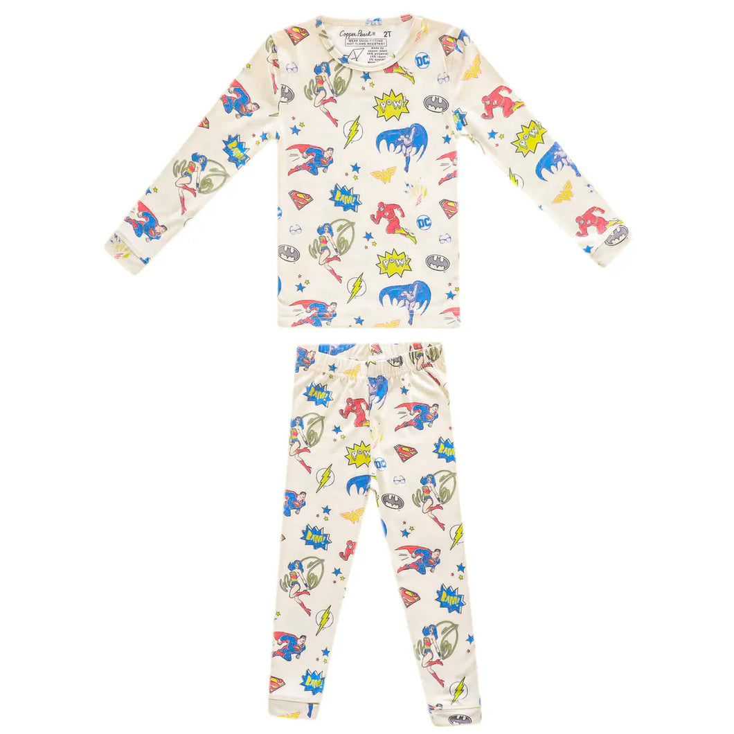 COPPER PEARL® 2pc Long Sleeve Pajama Set JUSTICE LEAGUE™